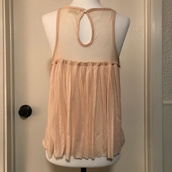 UO Pins & Needles Baby Pink Flowy Tank Top - Picture 5 of 10